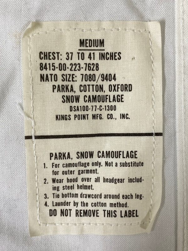 【中古品】【メンズ】 US.ARMY 8415-00-223-7628 M-51 SNOW PARKA スノーパーカー アウター 146-260807-jt-05-min サイズ：M カラー：オフホワイト 万代Net店