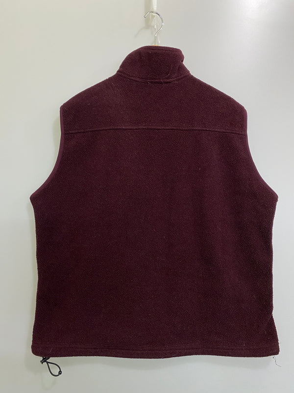【中古品】【メンズ】 L.L.BEAN エルエルビーン FLEECE VEST フリース ベスト トップス 146-260806-jt-03-min サイズ：L カラー：ワインレッド系 万代Net店