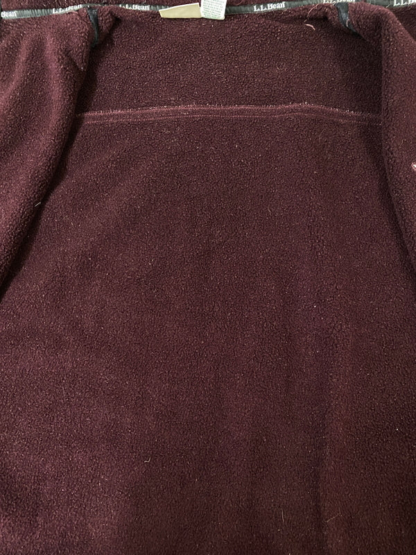 【中古品】【メンズ】 L.L.BEAN エルエルビーン FLEECE VEST フリース ベスト トップス 146-260806-jt-03-min サイズ：L カラー：ワインレッド系 万代Net店