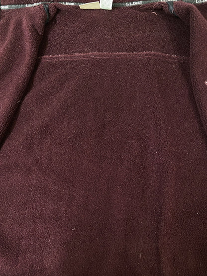 【中古品】【メンズ】 L.L.BEAN エルエルビーン FLEECE VEST フリース ベスト トップス 146-260806-jt-03-min サイズ：L カラー：ワインレッド系 万代Net店