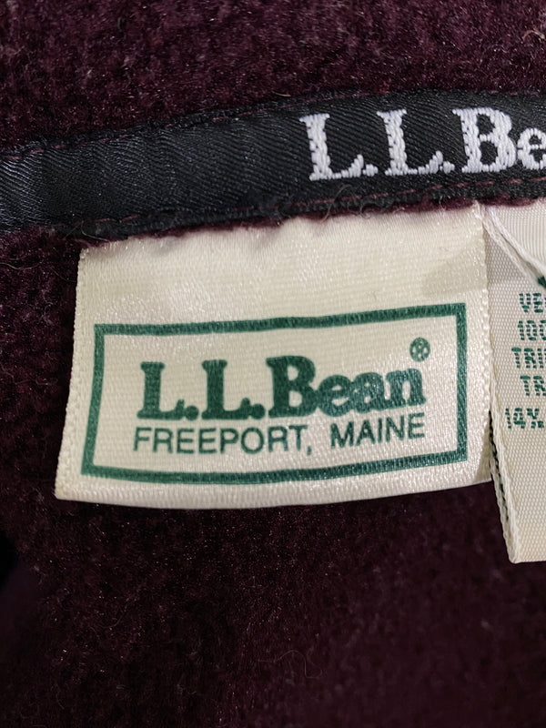 【中古品】【メンズ】 L.L.BEAN エルエルビーン FLEECE VEST フリース ベスト トップス 146-260806-jt-03-min サイズ：L カラー：ワインレッド系 万代Net店