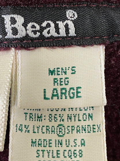 【中古品】【メンズ】 L.L.BEAN エルエルビーン FLEECE VEST フリース ベスト トップス 146-260806-jt-03-min サイズ：L カラー：ワインレッド系 万代Net店
