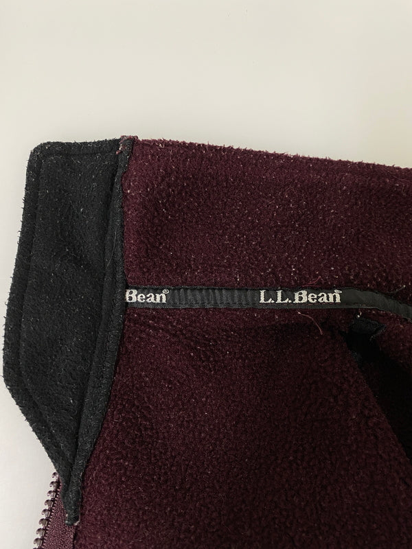 【中古品】【メンズ】 L.L.BEAN エルエルビーン FLEECE VEST フリース ベスト トップス 146-260806-jt-03-min サイズ：L カラー：ワインレッド系 万代Net店