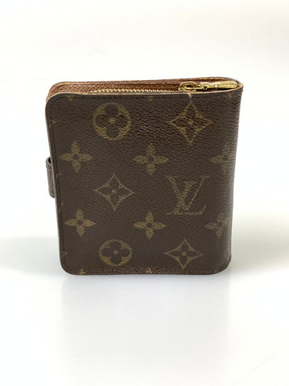 【現状渡し品】【メンズ/レディース】 LOUIS VUITTON ルイ・ヴィトン モノグラム コンパクト ジップ M61667 CT0081 2つ折り財布 ウォレット 179-260817-em-19-min カラー：ブラウン 万代Net店