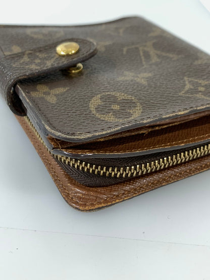 【現状渡し品】【メンズ/レディース】 LOUIS VUITTON ルイ・ヴィトン モノグラム コンパクト ジップ M61667 CT0081 2つ折り財布 ウォレット 179-260817-em-19-min カラー：ブラウン 万代Net店