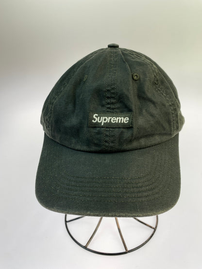 【中古品】【メンズ/レディース】 SUPREME シュプリーム 22SS SMALL BOX COATED LINEN 6-PANEL CAP スモール ボックス コーテッド リネン 6パネル キャップ 帽子 185-260809-em-14-min カラー：ブラック 万代Net店
