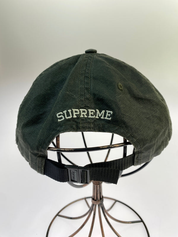 【中古品】【メンズ/レディース】 SUPREME シュプリーム 22SS SMALL BOX COATED LINEN 6-PANEL CAP スモール ボックス コーテッド リネン 6パネル キャップ 帽子 185-260809-em-14-min カラー：ブラック 万代Net店
