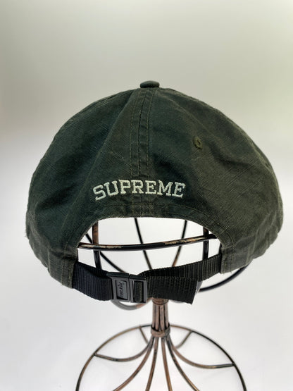 【中古品】【メンズ/レディース】 SUPREME シュプリーム 22SS SMALL BOX COATED LINEN 6-PANEL CAP スモール ボックス コーテッド リネン 6パネル キャップ 帽子 185-260809-em-14-min カラー：ブラック 万代Net店