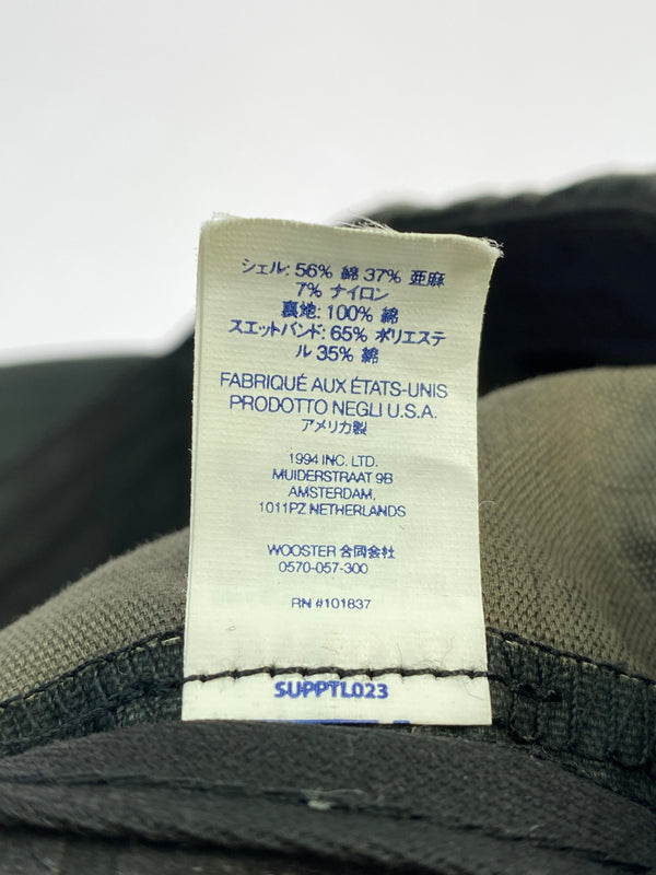 【中古品】【メンズ/レディース】 SUPREME シュプリーム 22SS SMALL BOX COATED LINEN 6-PANEL CAP スモール ボックス コーテッド リネン 6パネル キャップ 帽子 185-260809-em-14-min カラー：ブラック 万代Net店