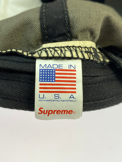 【中古品】【メンズ/レディース】 SUPREME シュプリーム 22SS SMALL BOX COATED LINEN 6-PANEL CAP スモール ボックス コーテッド リネン 6パネル キャップ 帽子 185-260809-em-14-min カラー：ブラック 万代Net店