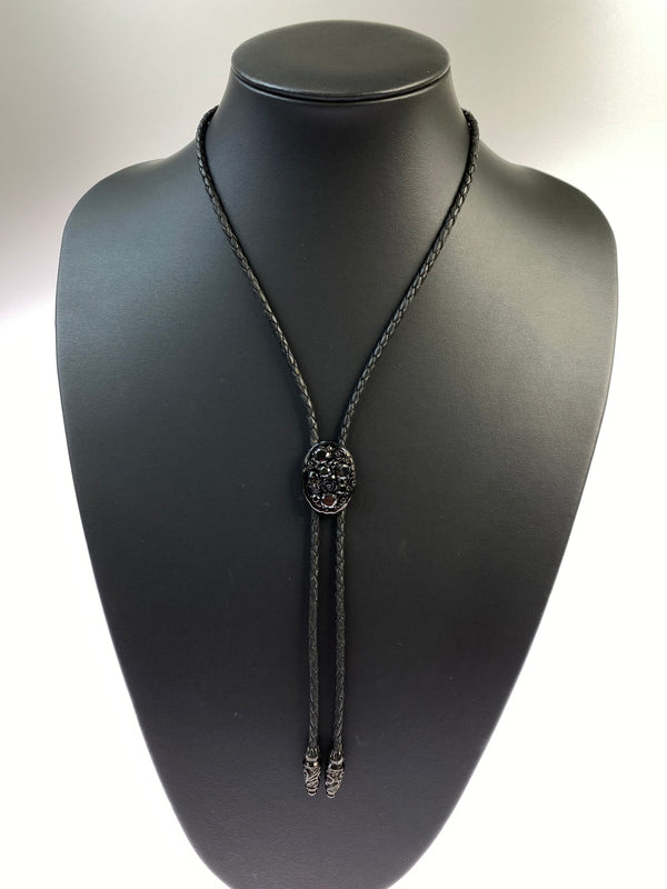 【中古品】【メンズ】 GLAMB グラム レザーループタイ アクセサリー 193-260821-hu-08-min カラー：ブラック 万代Net店