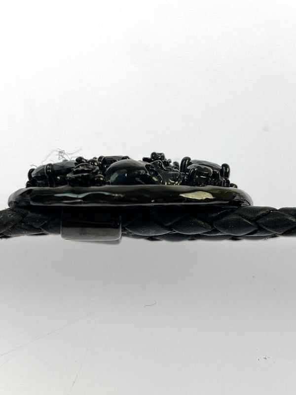 【中古品】【メンズ】 GLAMB グラム レザーループタイ アクセサリー 193-260821-hu-08-min カラー：ブラック 万代Net店