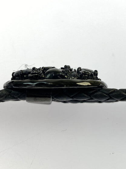 【中古品】【メンズ】 GLAMB グラム レザーループタイ アクセサリー 193-260821-hu-08-min カラー：ブラック 万代Net店