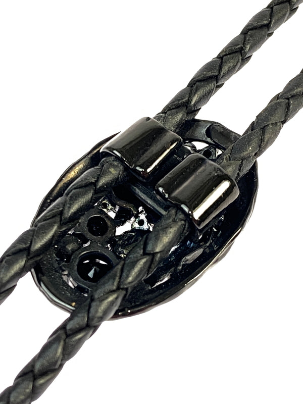 【中古品】【メンズ】 GLAMB グラム レザーループタイ アクセサリー 193-260821-hu-08-min カラー：ブラック 万代Net店