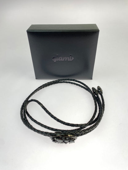【中古品】【メンズ】 GLAMB グラム レザーループタイ アクセサリー 193-260821-hu-08-min カラー：ブラック 万代Net店