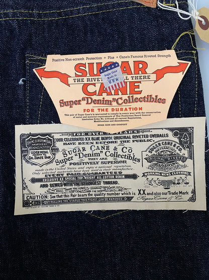 【中古美品】【メンズ】 SUGAR CANE シュガーケーン SC49050 S050XX 1940年代 SPECIAL DENIM WAIST OVERALLS スペシャル デニム ウエスト オーバーオールズ デニムパンツ ボトムス 156-260806-jt-02-min サイズ：W33 L34 カラー：インディゴ 万代Net店