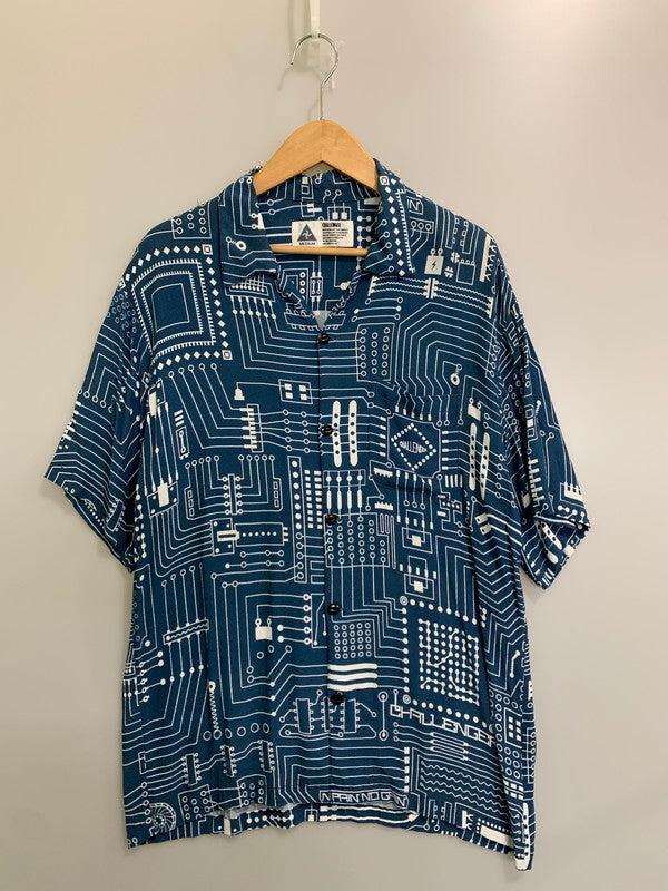 【中古品】【メンズ】 CHALLENGER チャレンジャー S/S CIRCUIT SHIRT ショートスリーブ サーキット シャツ メンズ トップス 半袖シャツ 142-260809-em-63-min サイズ：M カラー：ブルー 万代Net店