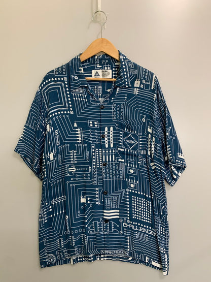 【中古品】【メンズ】 CHALLENGER チャレンジャー S/S CIRCUIT SHIRT ショートスリーブ サーキット シャツ メンズ トップス 半袖シャツ 142-260809-em-63-min サイズ：M カラー：ブルー 万代Net店