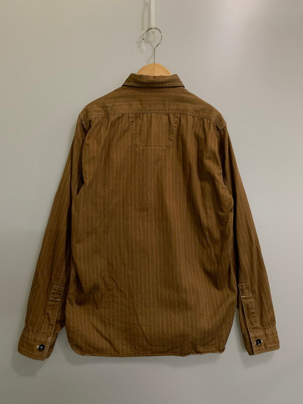 【中古品】【メンズ】 SUGAR CANE シュガーケーン FICTION ROMANCE 8.5OZ. BROWN WABASH STRIPE WORK SHIRT ウォバッシュ ストライプ ワークシャツ 145-260809-em-60-min サイズ：S 14-14 1/2 カラー：ブラウン 万代Net店