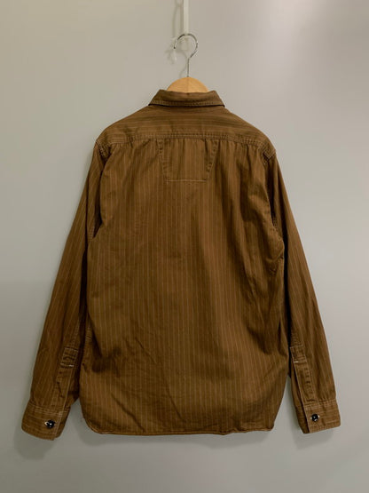【中古品】【メンズ】 SUGAR CANE シュガーケーン FICTION ROMANCE 8.5OZ. BROWN WABASH STRIPE WORK SHIRT ウォバッシュ ストライプ ワークシャツ 145-260809-em-60-min サイズ：S 14-14 1/2 カラー：ブラウン 万代Net店