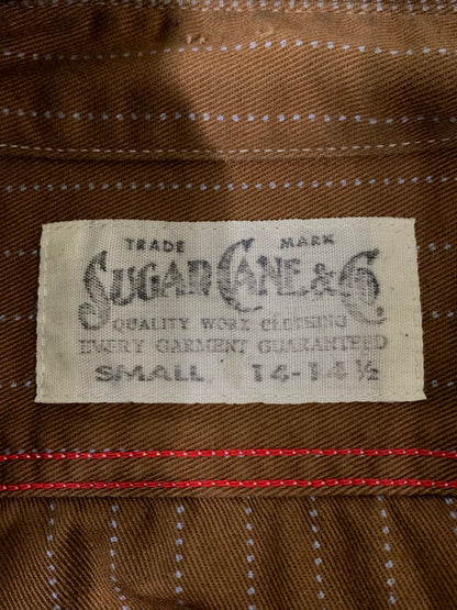 【中古品】【メンズ】 SUGAR CANE シュガーケーン FICTION ROMANCE 8.5OZ. BROWN WABASH STRIPE WORK SHIRT ウォバッシュ ストライプ ワークシャツ 145-260809-em-60-min サイズ：S 14-14 1/2 カラー：ブラウン 万代Net店