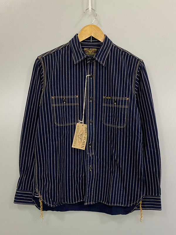 【中古品】【メンズ】 BIG JOHN ビッグジョン SELVAGE WORK SHIRT WABASH MS005E-055P 10OZ セルビッジ ワーク シャツ ワバッシュ アウター 145-260807-jt-34-min サイズ：M カラー：ネイビー/ウォバッシュ 万代Net店