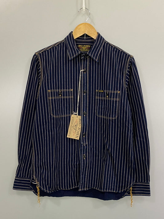【中古品】【メンズ】 BIG JOHN ビッグジョン SELVAGE WORK SHIRT WABASH MS005E-055P 10OZ セルビッジ ワーク シャツ ワバッシュ アウター 145-260807-jt-34-min サイズ：M カラー：ネイビー/ウォバッシュ 万代Net店