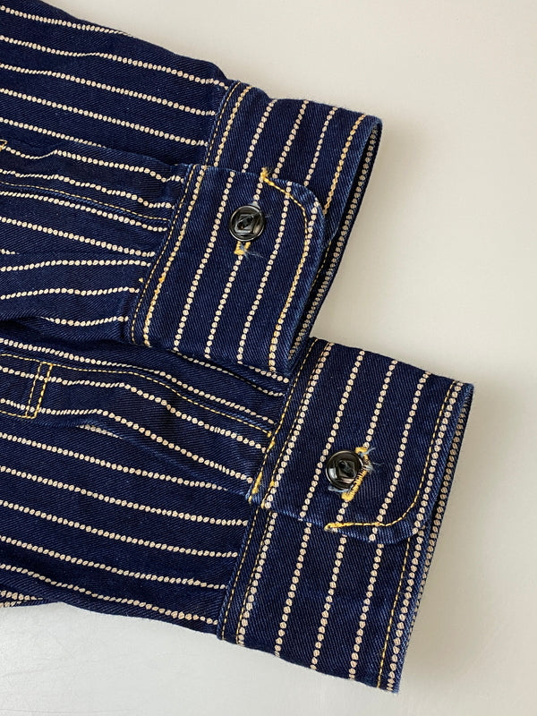 【中古品】【メンズ】 BIG JOHN ビッグジョン SELVAGE WORK SHIRT WABASH MS005E-055P 10OZ セルビッジ ワーク シャツ ワバッシュ アウター 145-260807-jt-34-min サイズ：M カラー：ネイビー/ウォバッシュ 万代Net店