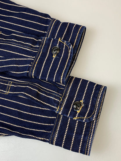 【中古品】【メンズ】 BIG JOHN ビッグジョン SELVAGE WORK SHIRT WABASH MS005E-055P 10OZ セルビッジ ワーク シャツ ワバッシュ アウター 145-260807-jt-34-min サイズ：M カラー：ネイビー/ウォバッシュ 万代Net店