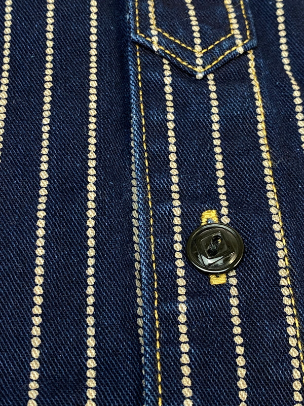 【中古品】【メンズ】 BIG JOHN ビッグジョン SELVAGE WORK SHIRT WABASH MS005E-055P 10OZ セルビッジ ワーク シャツ ワバッシュ アウター 145-260807-jt-34-min サイズ：M カラー：ネイビー/ウォバッシュ 万代Net店