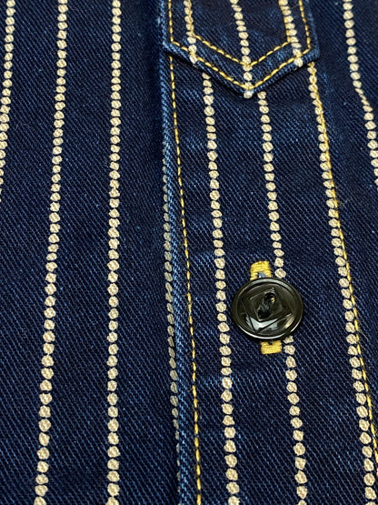 【中古品】【メンズ】 BIG JOHN ビッグジョン SELVAGE WORK SHIRT WABASH MS005E-055P 10OZ セルビッジ ワーク シャツ ワバッシュ アウター 145-260807-jt-34-min サイズ：M カラー：ネイビー/ウォバッシュ 万代Net店