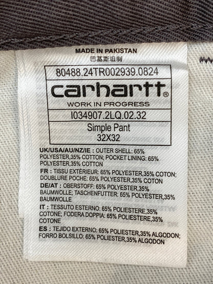 【中古品】【メンズ】 CARHARTT WIP カーハート ダブリューアイピー SIMPLE PANT シンプル パンツ ボトムス 153-260807-jt-25-min サイズ：32 × 32 カラー：グレー 万代Net店