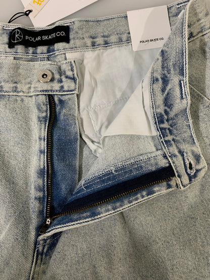 【中古品】【メンズ】 POLAR SKATE CO. ポーラー スケート GRUND CHINOS ICE BLUE グルンド チノズ アイス ブルー メンズ ボトムス デニムパンツ バギーテーパード 153-260809-em-50-min サイズ：W32×L30 カラー：ライトインディゴ 万代Net店