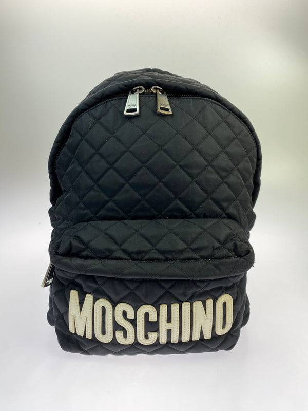 【現状渡し品】【メンズ/レディース】 MOSCHINO モスキーノ QUILTING BACKPACK キルティング バックパック リュックサック 鞄 188-260809-em-02-min カラー：ブラック 万代Net店