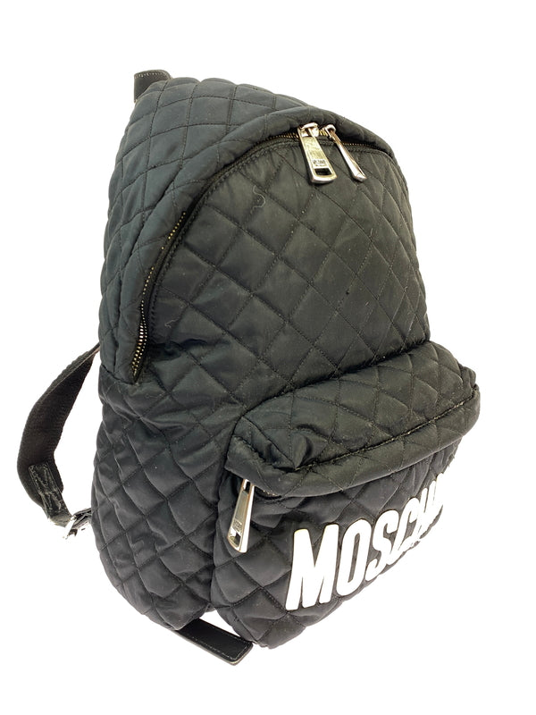 【現状渡し品】【メンズ/レディース】 MOSCHINO モスキーノ QUILTING BACKPACK キルティング バックパック リュックサック 鞄 188-260809-em-02-min カラー：ブラック 万代Net店