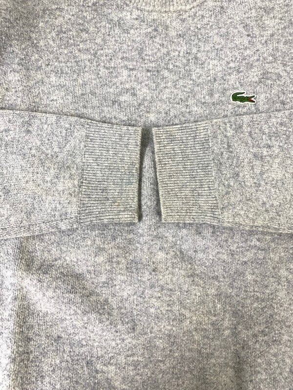 【中古品】【メンズ】 LACOSTE ラコステ WOOL KNIT AH8544 ウール ニット メンズ 長袖 セーター トップス 147-260809-em-61-min サイズ：XS カラー：グレー 万代Net店