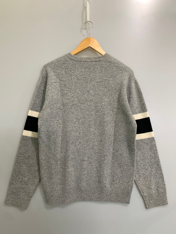 【中古品】【メンズ】 LACOSTE ラコステ WOOL KNIT AH8544 ウール ニット メンズ 長袖 セーター トップス 147-260809-em-61-min サイズ：XS カラー：グレー 万代Net店