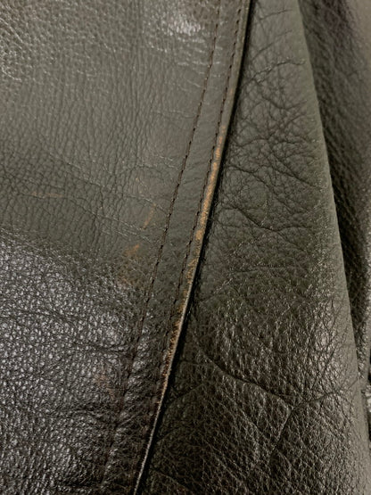 【中古品】【メンズ】 BAHRON バロン LEATHER JACKET レザージャケット メンズ アウター 上着 ジップアップ 146-260809-em-64-min サイズ：M カラー：ブラウン 万代Net店