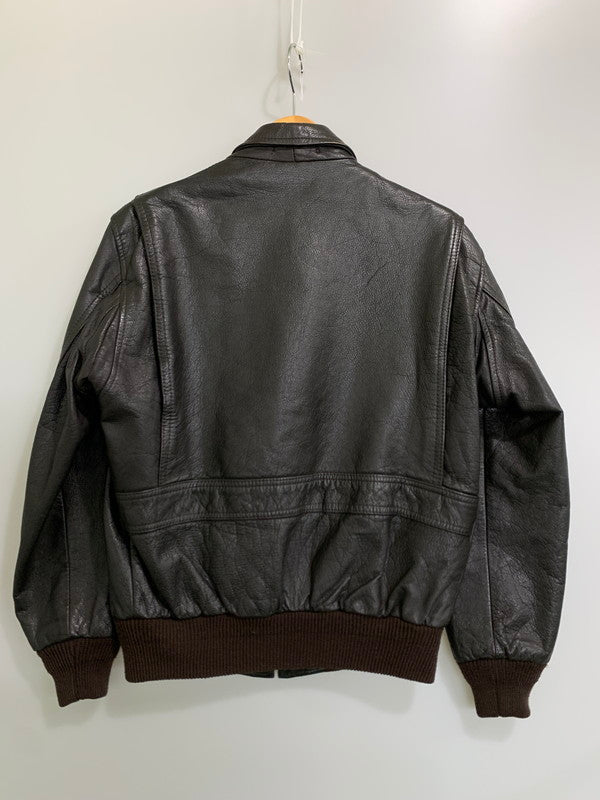 【中古品】【メンズ】 BAHRON バロン LEATHER JACKET レザージャケット メンズ アウター 上着 ジップアップ 146-260809-em-64-min サイズ：M カラー：ブラウン 万代Net店