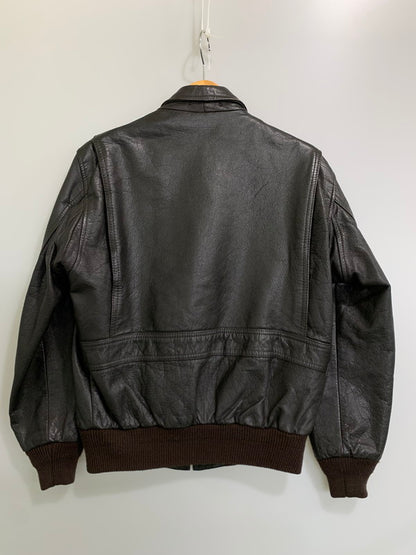 【中古品】【メンズ】 BAHRON バロン LEATHER JACKET レザージャケット メンズ アウター 上着 ジップアップ 146-260809-em-64-min サイズ：M カラー：ブラウン 万代Net店