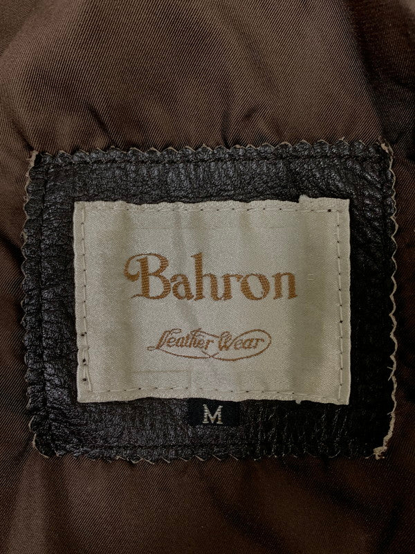 【中古品】【メンズ】 BAHRON バロン LEATHER JACKET レザージャケット メンズ アウター 上着 ジップアップ 146-260809-em-64-min サイズ：M カラー：ブラウン 万代Net店
