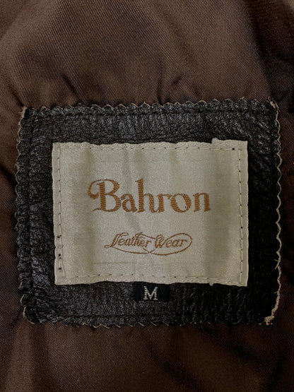 【中古品】【メンズ】 BAHRON バロン LEATHER JACKET レザージャケット メンズ アウター 上着 ジップアップ 146-260809-em-64-min サイズ：M カラー：ブラウン 万代Net店