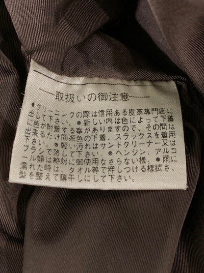 【中古品】【メンズ】 BAHRON バロン LEATHER JACKET レザージャケット メンズ アウター 上着 ジップアップ 146-260809-em-64-min サイズ：M カラー：ブラウン 万代Net店