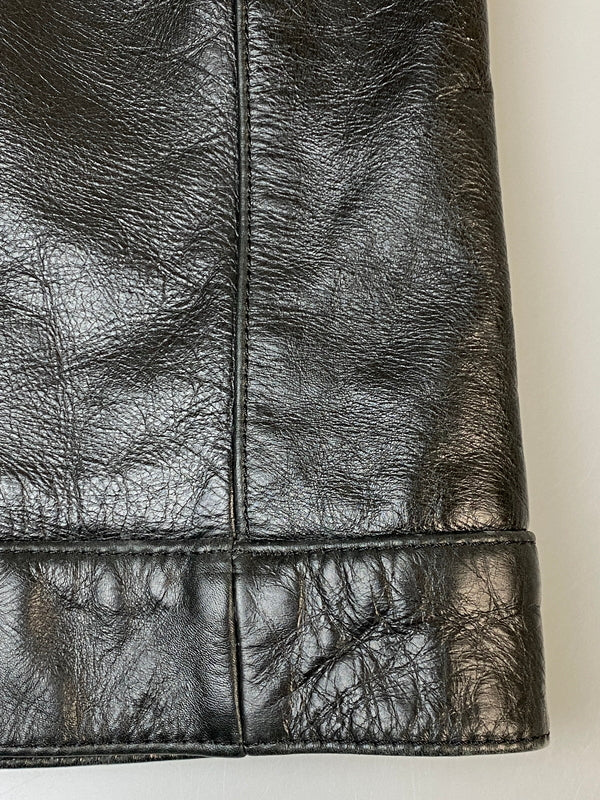 【中古品】【メンズ】 291295 HOMME ニーキューイチニーキューゴオム CUSTOM LEATHER JACKET カスタム レザー ジャケット アウター 140-260807-jt-33-min サイズ：2 カラー：ブラック 万代Net店