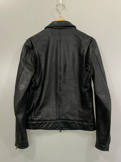【中古品】【メンズ】 291295 HOMME ニーキューイチニーキューゴオム CUSTOM LEATHER JACKET カスタム レザー ジャケット アウター 140-260807-jt-33-min サイズ：2 カラー：ブラック 万代Net店