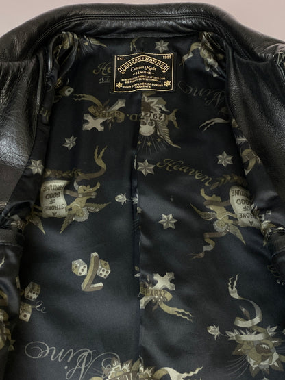 【中古品】【メンズ】 291295 HOMME ニーキューイチニーキューゴオム CUSTOM LEATHER JACKET カスタム レザー ジャケット アウター 140-260807-jt-33-min サイズ：2 カラー：ブラック 万代Net店
