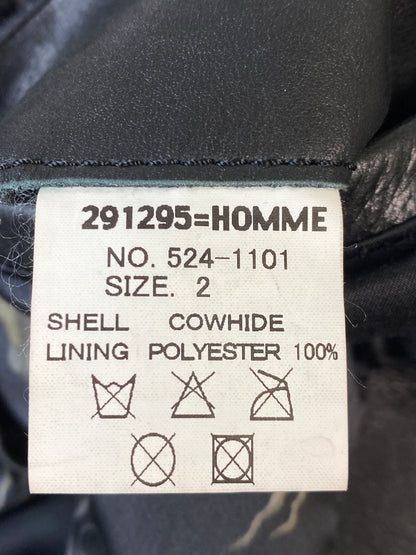 【中古品】【メンズ】 291295 HOMME ニーキューイチニーキューゴオム CUSTOM LEATHER JACKET カスタム レザー ジャケット アウター 140-260807-jt-33-min サイズ：2 カラー：ブラック 万代Net店