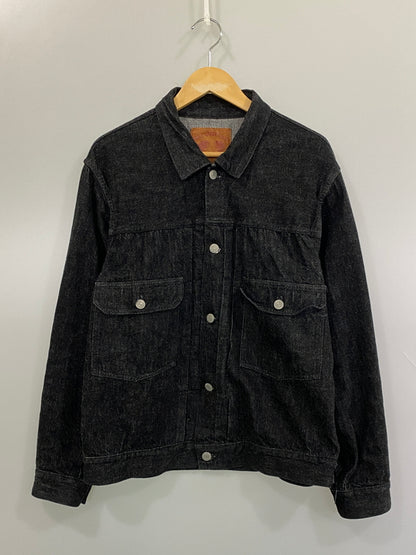 【中古品】【メンズ】 FULLCOUNT フルカウント 2102BKSS TYPE 2 BLACK DENIM JACKET タイプ2 ブラック デニム ジャケット アウター 145-260807-jt-32-min サイズ：40 カラー：ブラック 万代Net店