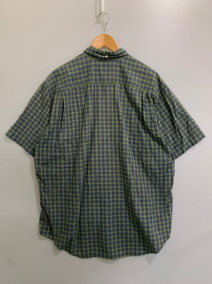 【中古品】【メンズ】 GAP ギャップ 00S CHECK S/S SHIRT 00年代 ショートスリーブ チェックシャツ 半袖シャツ メンズ トップス 146-260809-em-58-min サイズ：L カラー：グリーン系 万代Net店