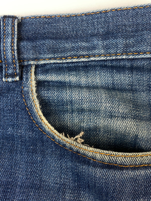 【中古品】【メンズ】 MAISON MARTIN MARGIELA メゾン マルタン マルジェラ BUTTON UP DENIM PANTS ボタンアップ デニムパンツ ボトムス 152-260807-jt-26-min サイズ：46 カラー：インディゴ 万代Net店